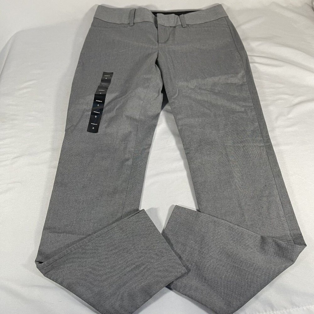 Banana Republic Size 0 Dress Pants Jackson Fit Straight Leg Gray NWT $80 Retail